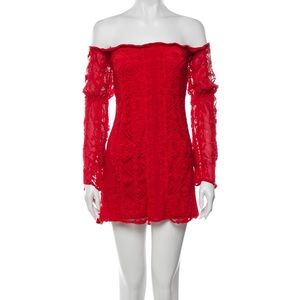 For Love And Lemons Off-The-Shoulder Mini-Dress